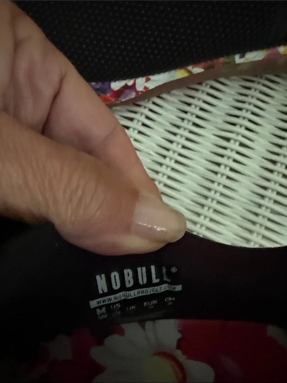 NOBULL Black womens Sneakers with Multicolor Floral Laces - Picture 9 of 9